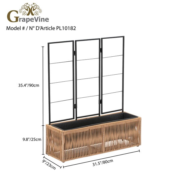 Grapevine Wicker Planter w/ Trellis