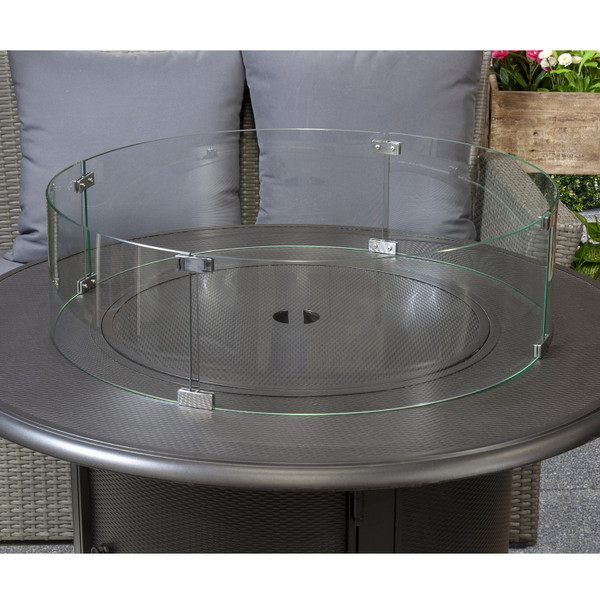 Paramount Fire Table Wind Guard Round, Round Fire Pit Wind Guard