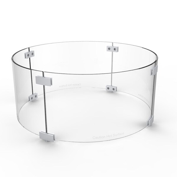 Round glass windguard 23inch